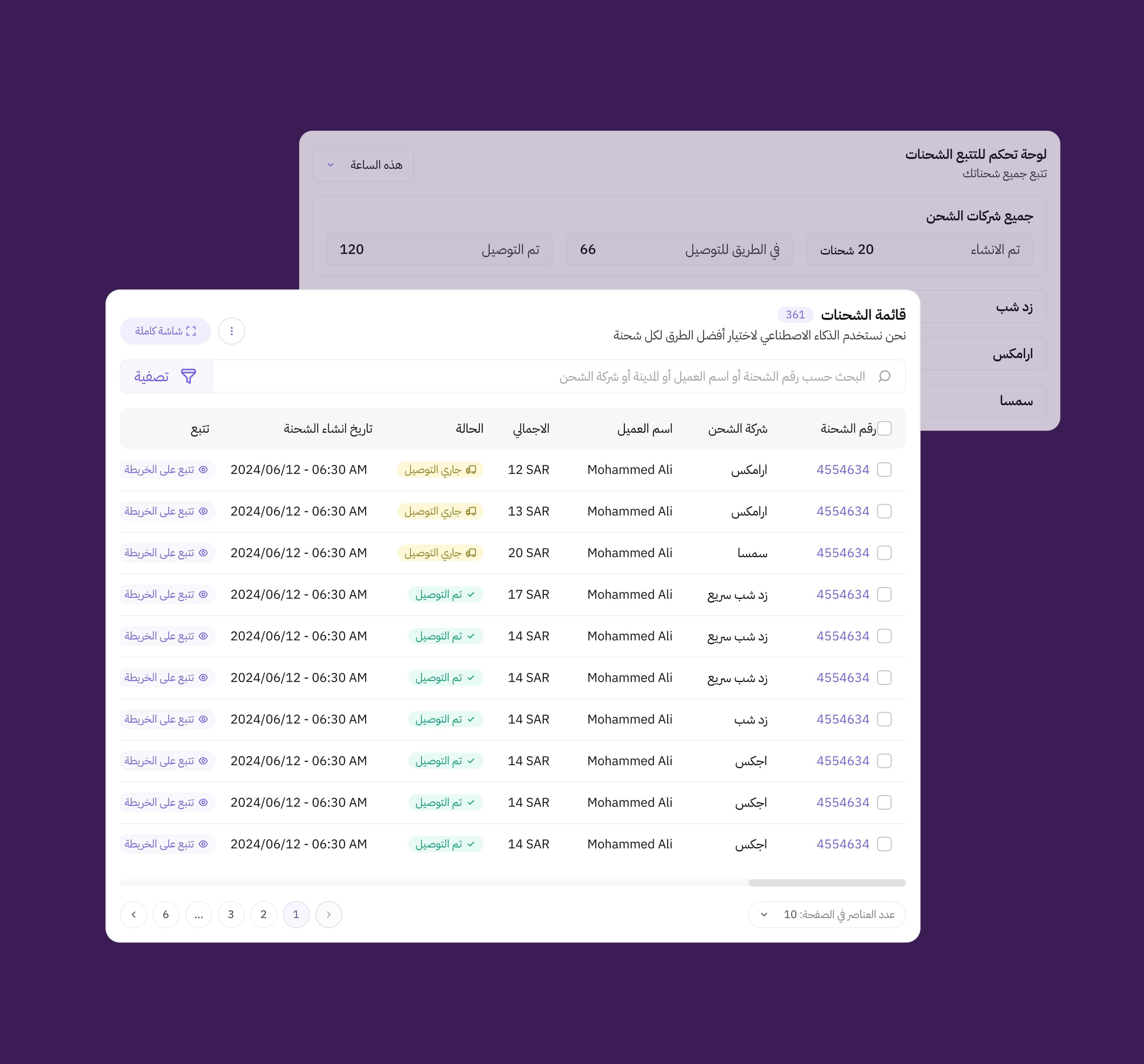 صورة توضيحية تعرض تقرير الطلبات